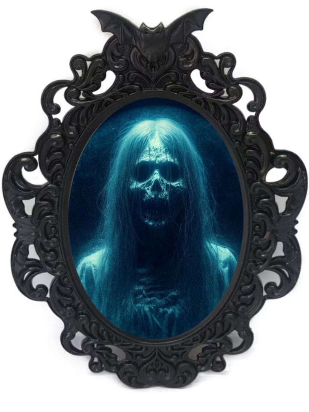 Viral Ghost Woman Scary Mirror Motion Activated Light Sound Halloween NEW